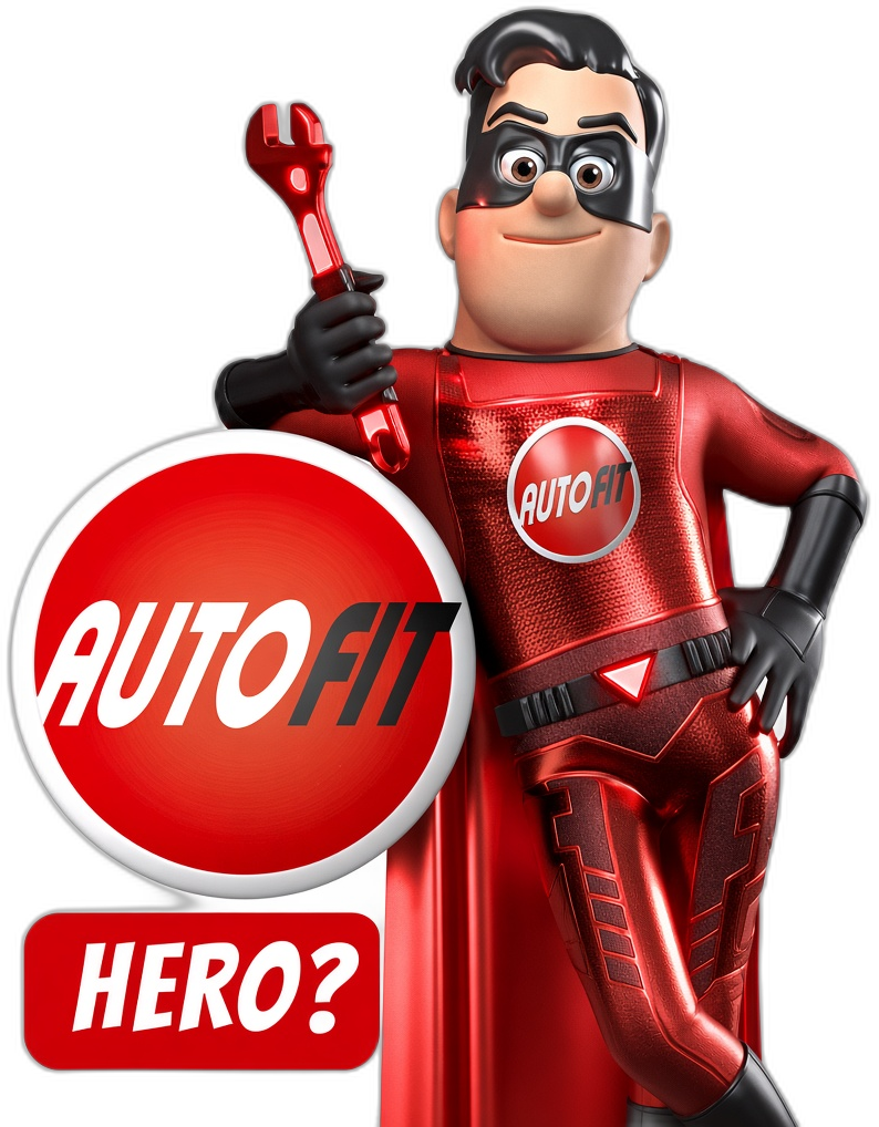 AUTOFIT Held mit Schraubenschlüssel und Schriftzug HERO
